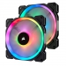 Corsair LL140 RGB 140mm Dual Light Loop 2 Fan + Lighting Node PRO Pack Corsair LL140 RGB 140mm Dual Light Loop 2 Fan + Lighting Node PRO Pack